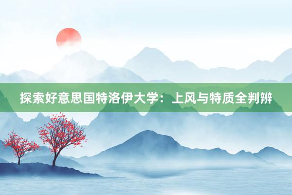 探索好意思国特洛伊大学：上风与特质全判辨