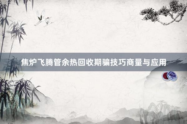 焦炉飞腾管余热回收期骗技巧商量与应用